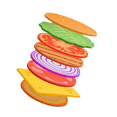 Burger Coaster Set of 8 Pieces